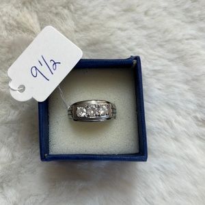 Blue Steel “Crush” Mens Ring New